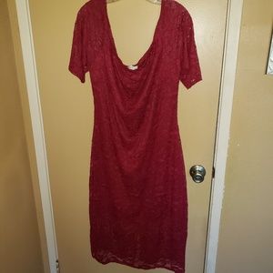 Love J size 3X red lace bodycon dress